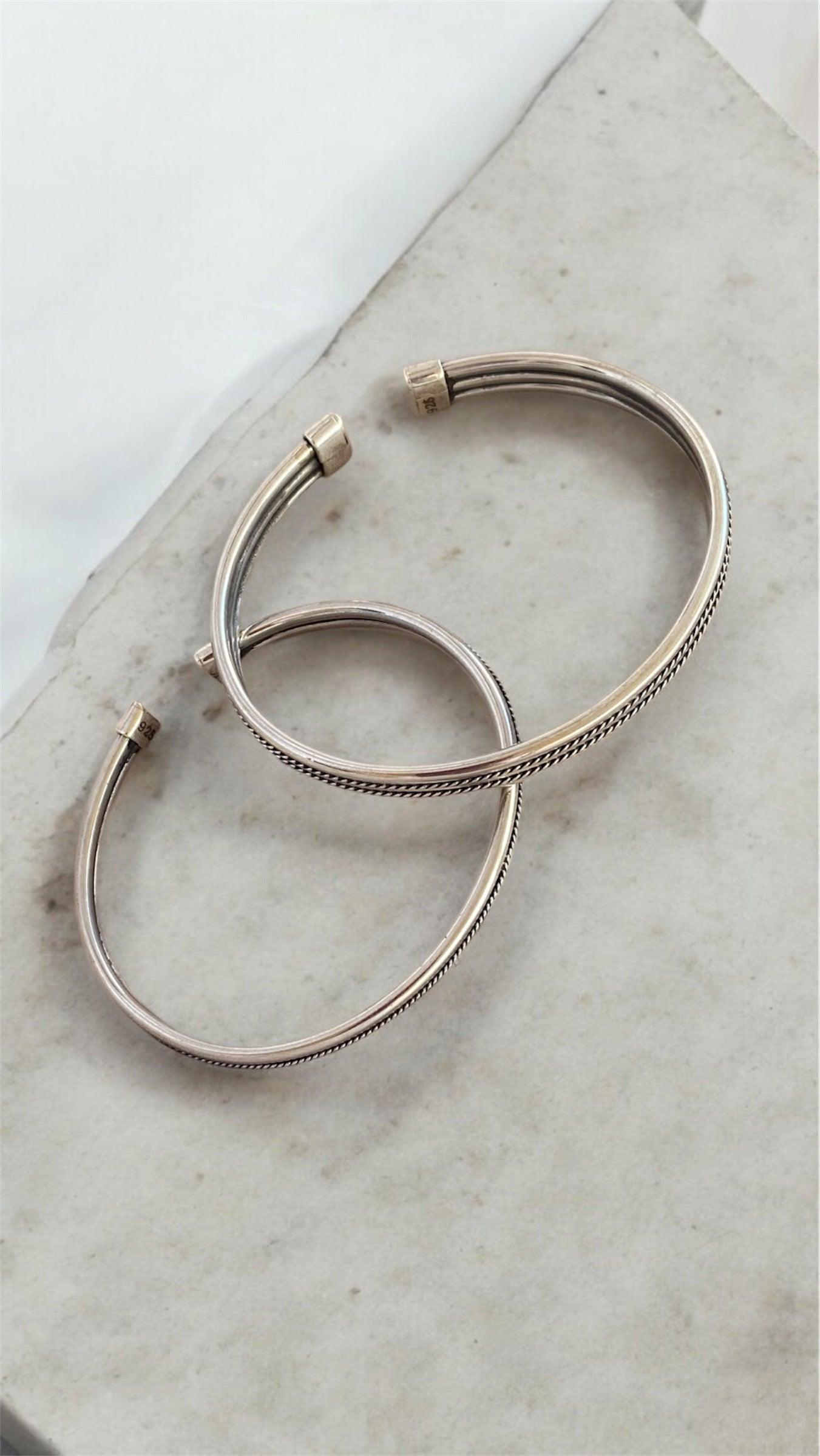 Éclat Bay Bracciale Rigido Aperto Catena in Argento 925 per Uomo, Taglia Unica (Argento) - ÉCLAT GIOIELLI