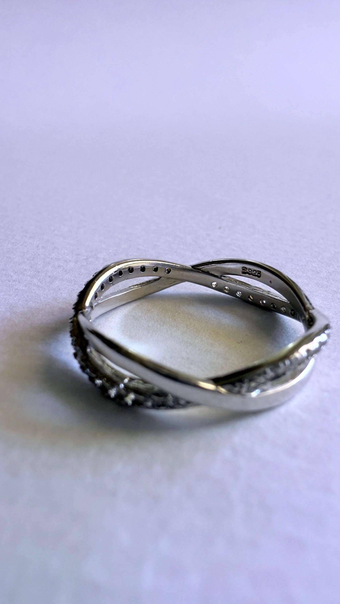 Anello Argento Zirconia rodiato - ÉCLAT GIOIELLI