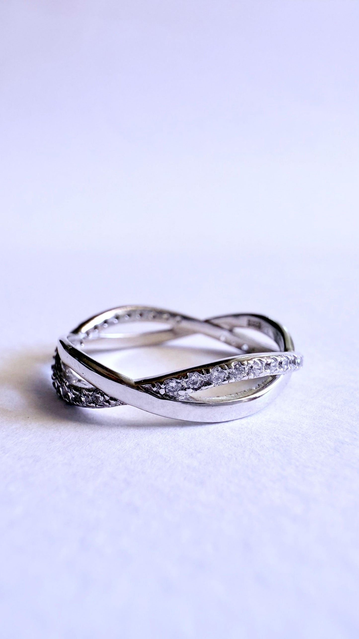 Anello Argento Zirconia rodiato - ÉCLAT GIOIELLI