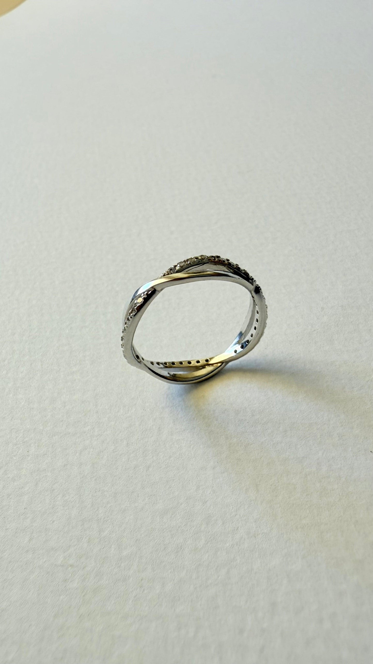 Anello Argento Zirconia rodiato - ÉCLAT GIOIELLI