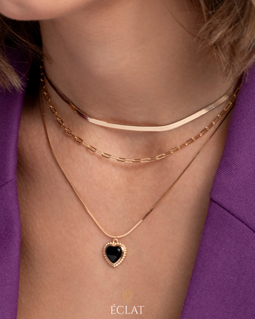 Collana Cuore Nero Agata