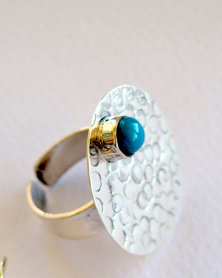 anello Oasi di Cleopatra in argento 925 e turchese