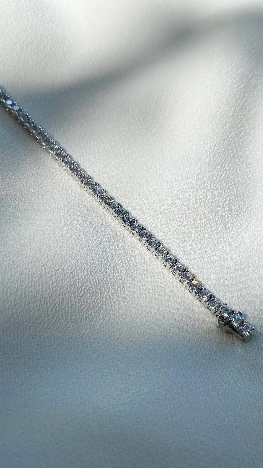 Bracciale tennis in argento da 3 mm - ÉCLAT GIOIELLI