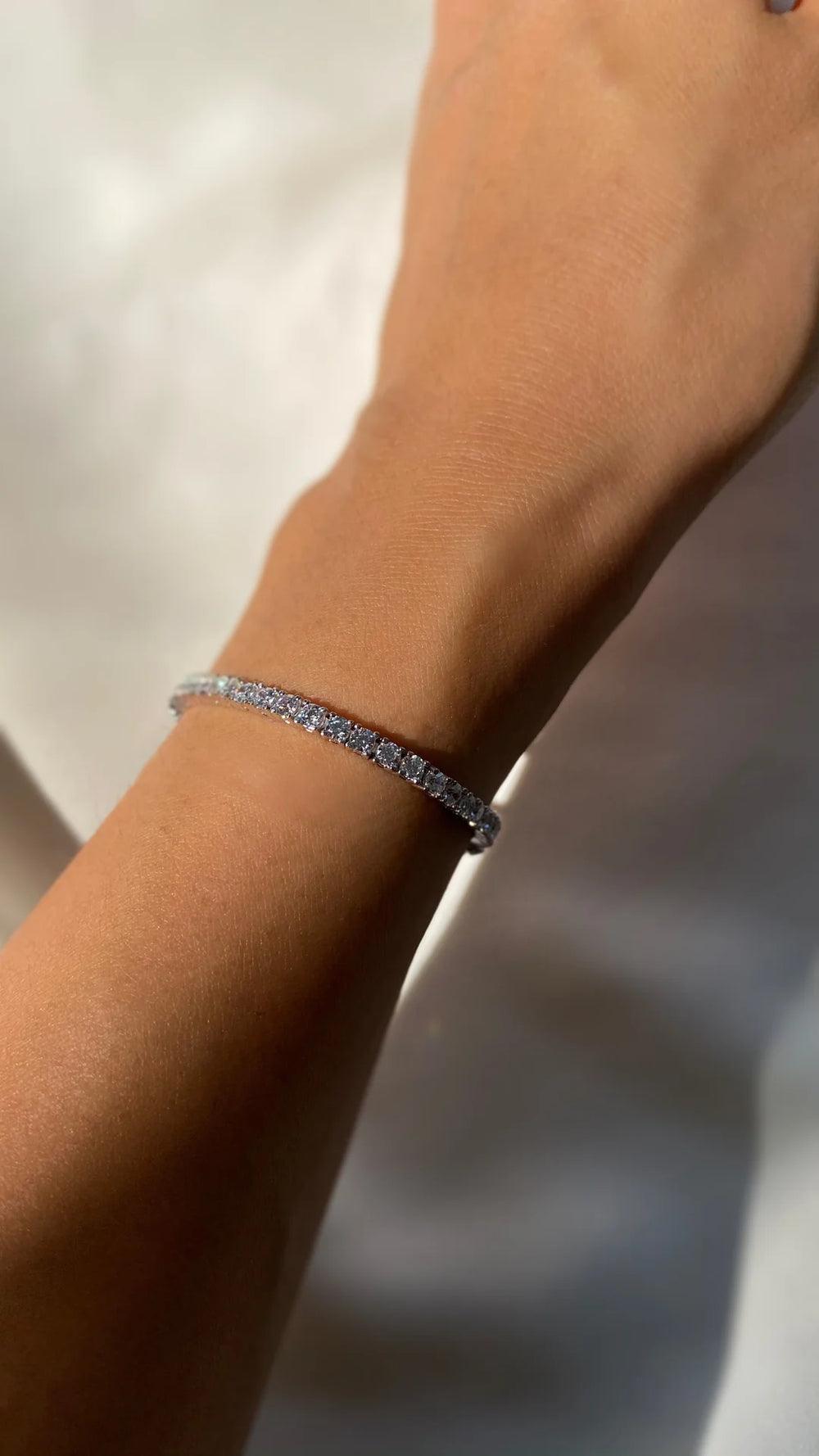 Bracciale tennis in argento da 3 mm - ÉCLAT GIOIELLI
