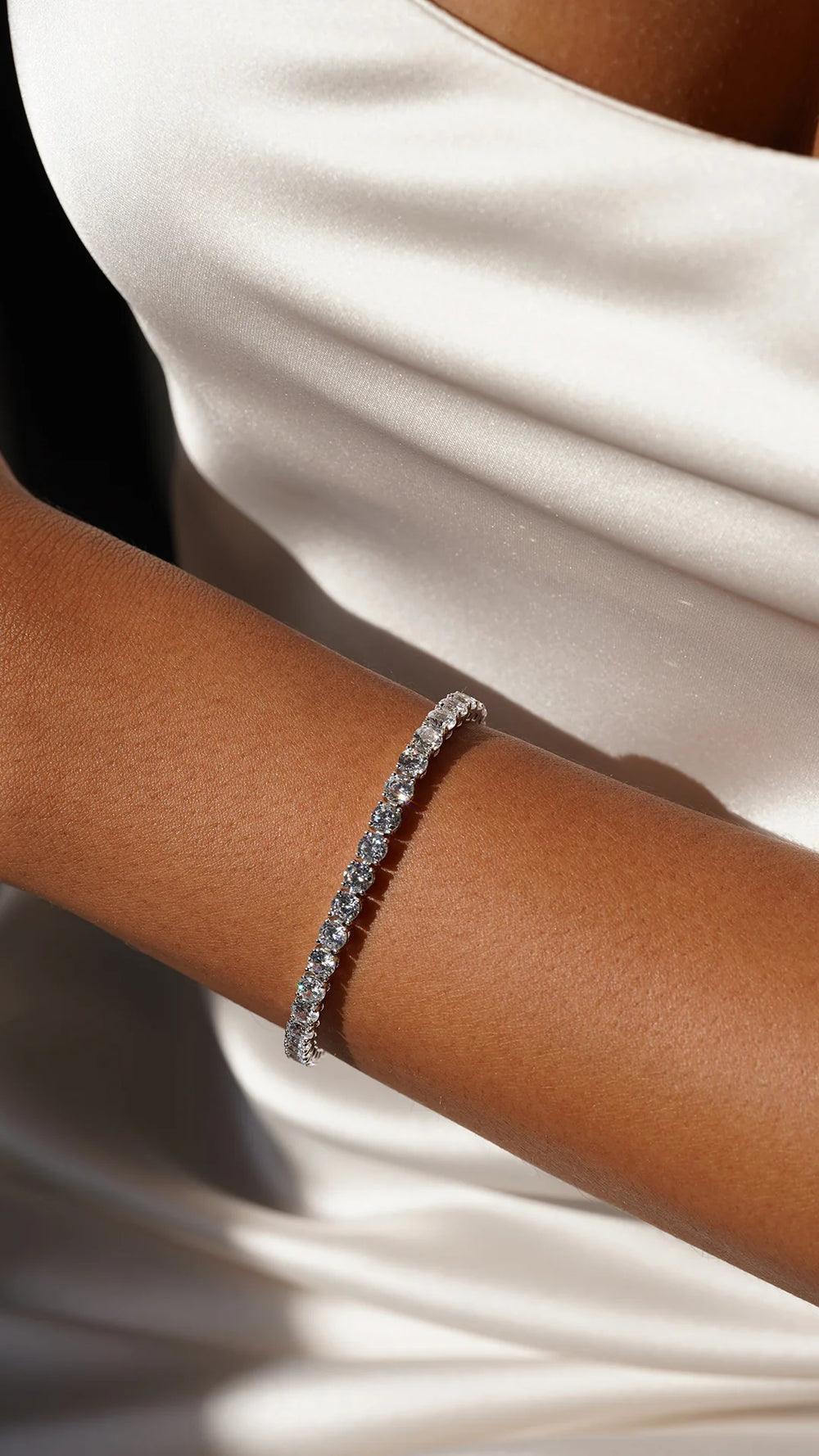 Bracciale tennis argento 925 da 4 mm - ÉCLAT GIOIELLI