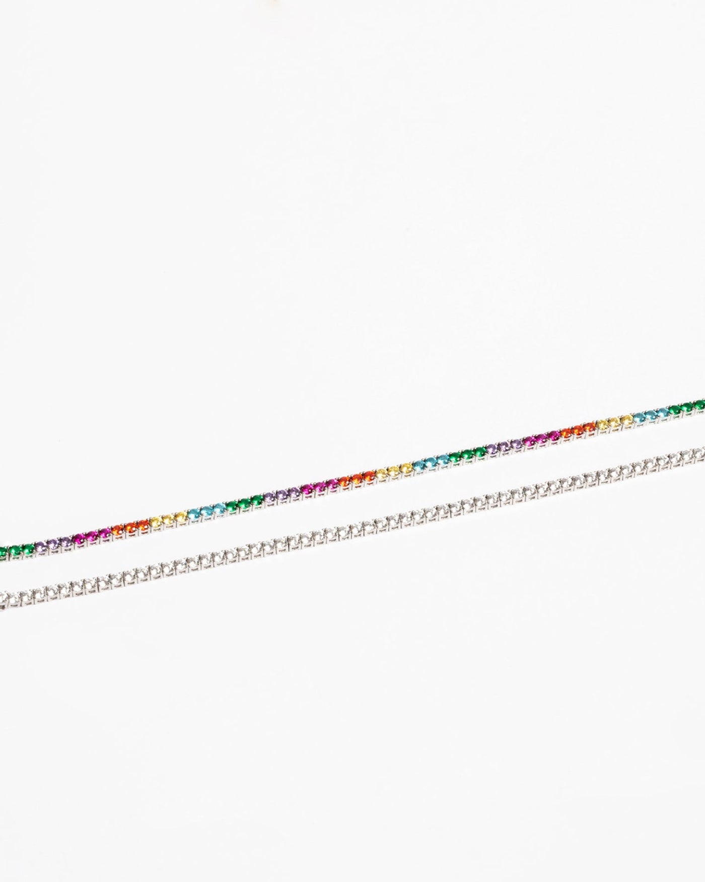 Bracciale tennis arcobaleno luce 3mm - ÉCLAT GIOIELLI