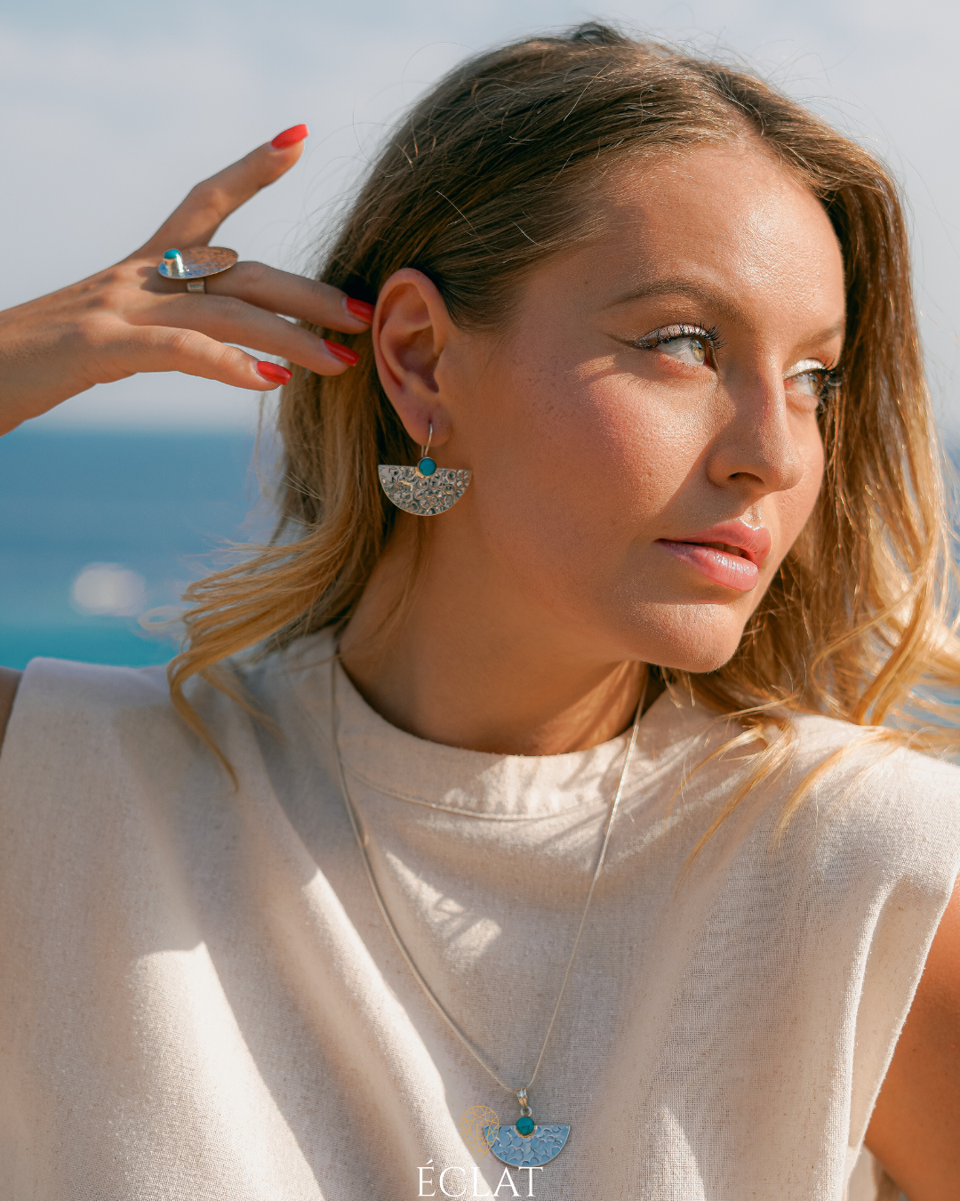 anello Oasi di Cleopatra in argento 925 e turchese