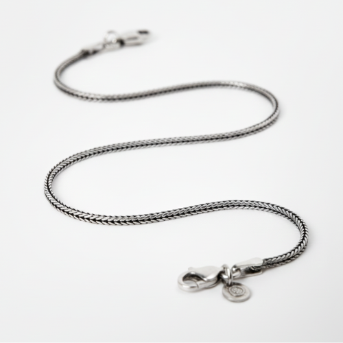 Bracciale Argento 925 Maglia Serpente Piatta (Maglia Bizantina Fina )