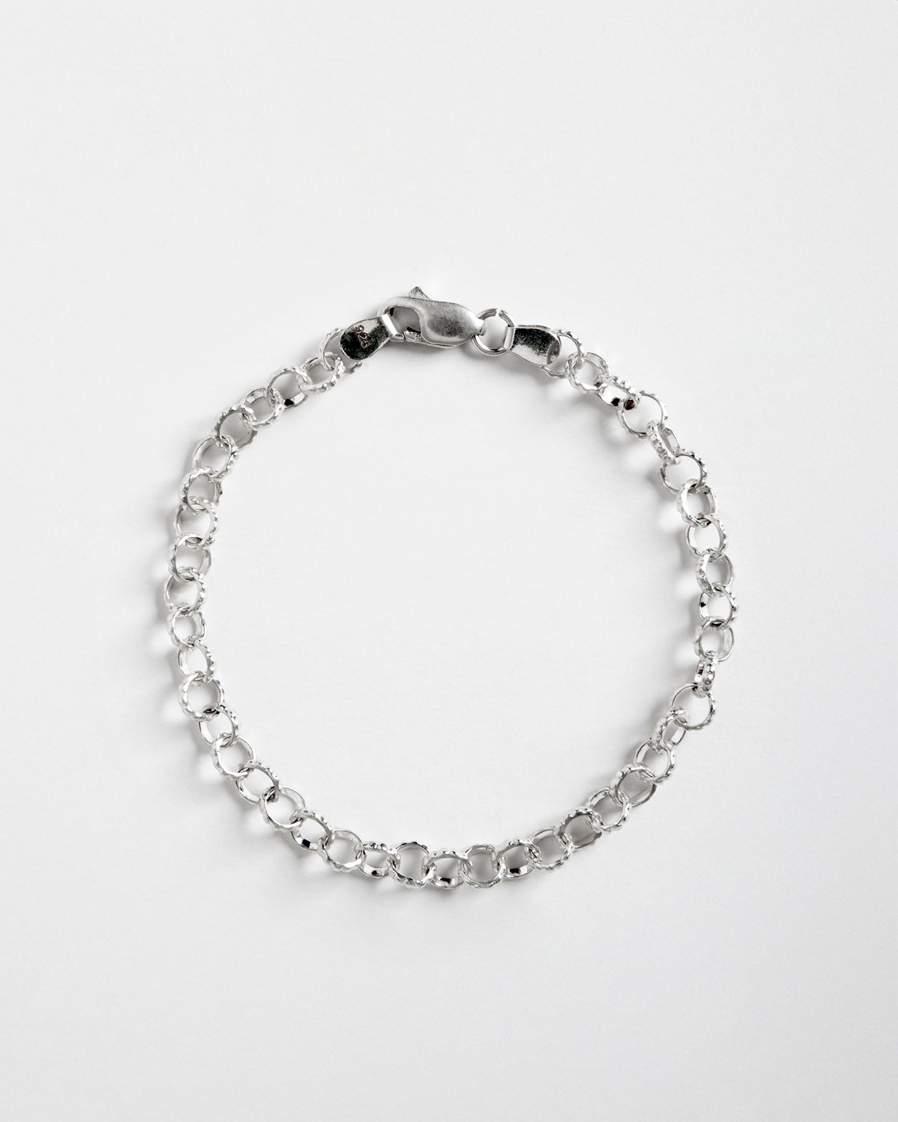 bracciale argento 925 maglia rolo lucido