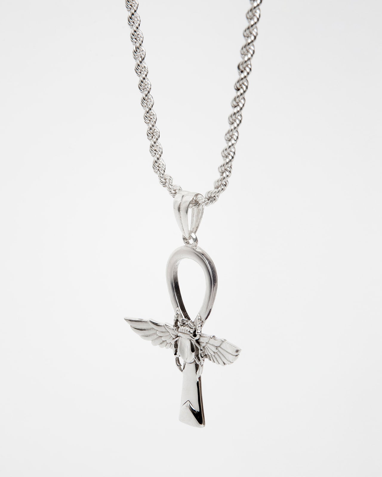 Ciondolo Guardiano Ankh Alato in Argento 925 Éclat gioielli