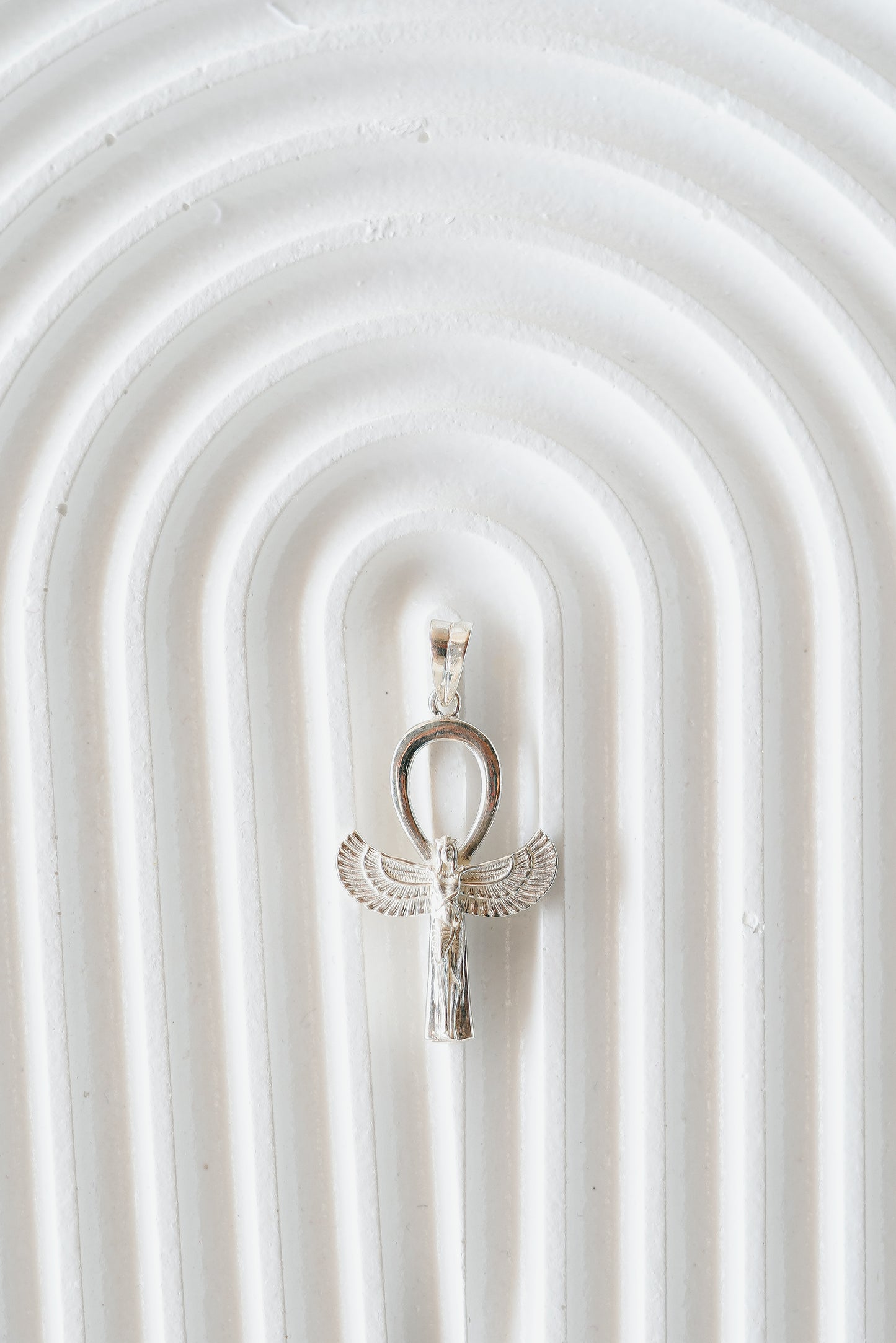 Ciondolo Guardiano Ankh Alato in Argento 925 Éclat gioielli