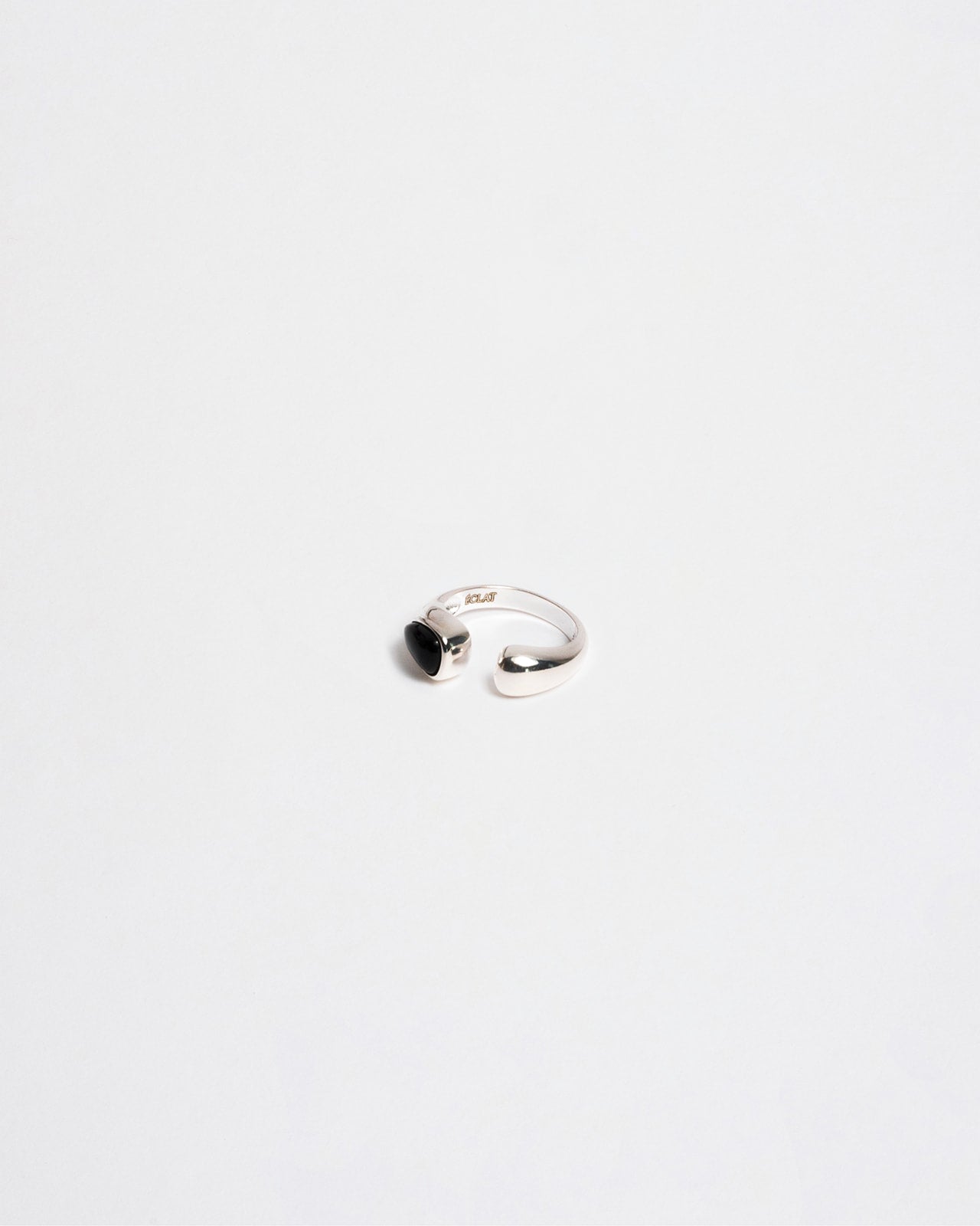 Anello goccia in agata nera - ÉCLAT GIOIELLI