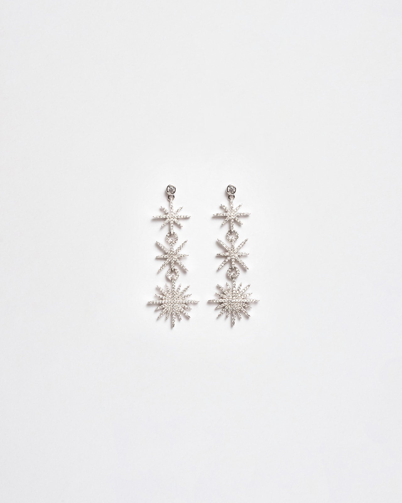 Orecchini Stella in Argento 925 con Zirconi - ÉCLAT GIOIELLI