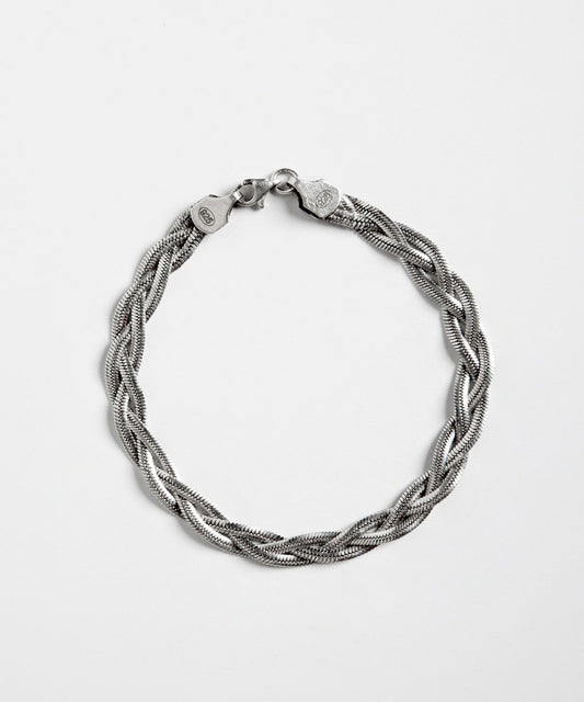 bracciale argento 925 maglia spiga lucida