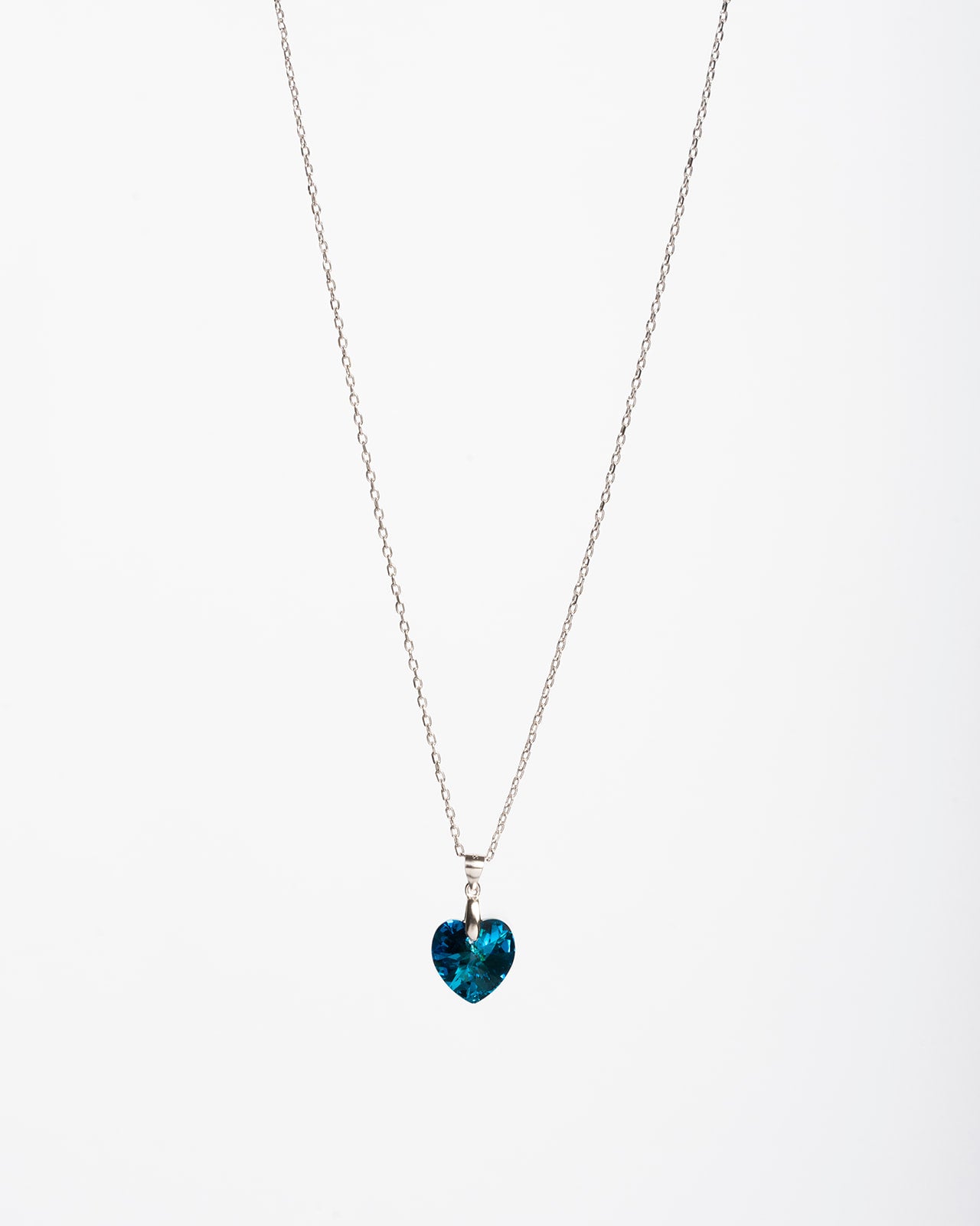 Collana Cuore d’Oceano in Argento 925 con Cristallo Blu | ÉCLAT Gioielli - ÉCLAT GIOIELLI