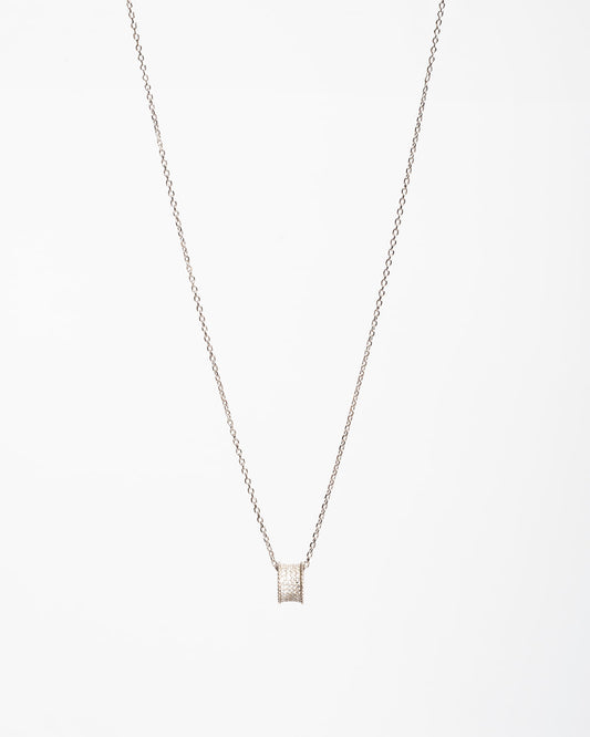 Collana Sofi in argento 925 con ciondolo pavé | ÉCLAT Gioielli - ÉCLAT GIOIELLI