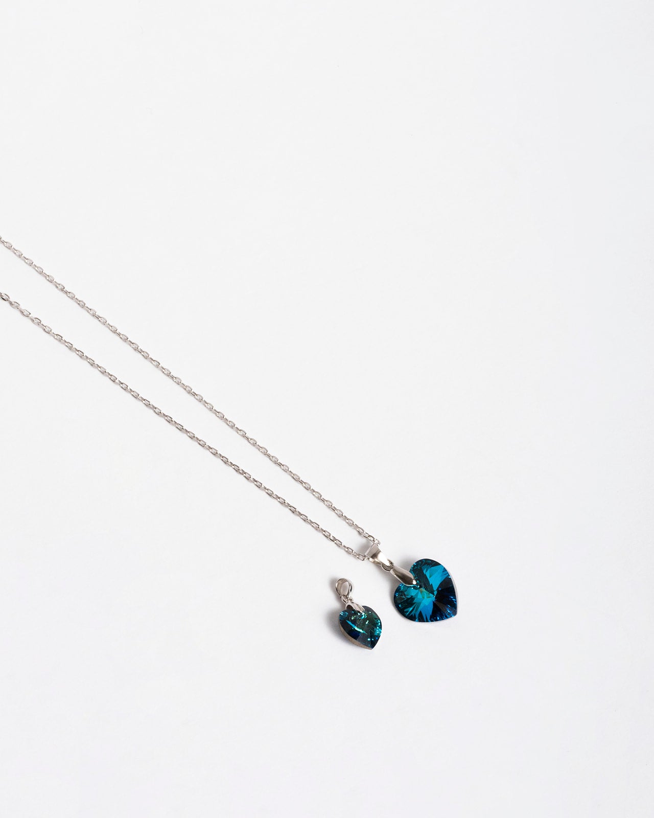 Collana Cuore d’Oceano in Argento 925 con Cristallo Blu | ÉCLAT Gioielli - ÉCLAT GIOIELLI