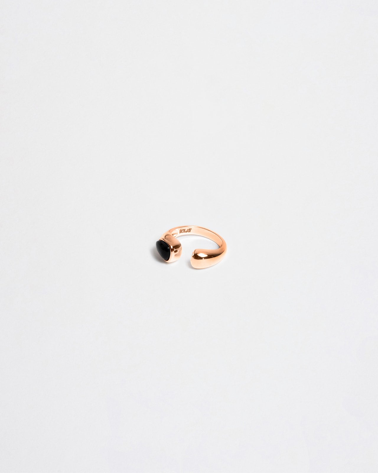 Anello goccia in agata nera - ÉCLAT GIOIELLI