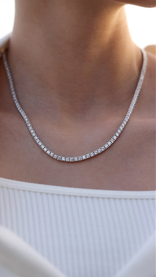 Collana Tennis 3mm in Argento 925 – L'Eleganza che Brilla