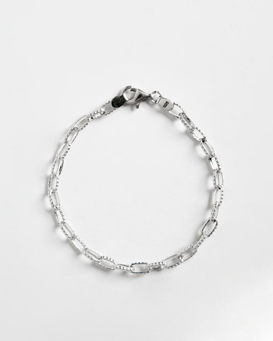 bracciale argento 925 maglia grana riso sottile