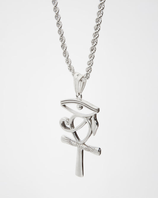 Ciondolo Ankh e Occhio di Horus in Argento 925 Éclat