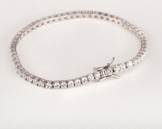3mm Silver Tennis Bracelet