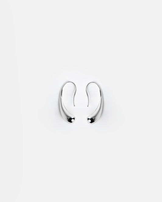 orecchini argento 925 donna pendenti goccia liscia lucida su sfondo bianco eclat gioielli