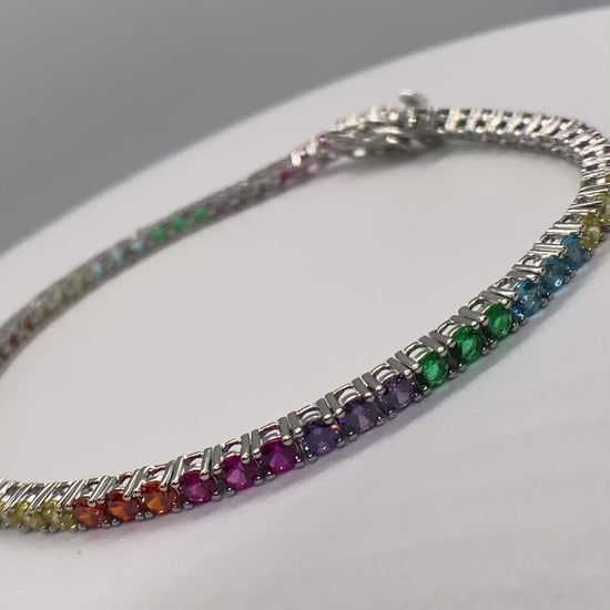 Bracciale_tennis_arcobaleno_luce_Eclat_Gioielli