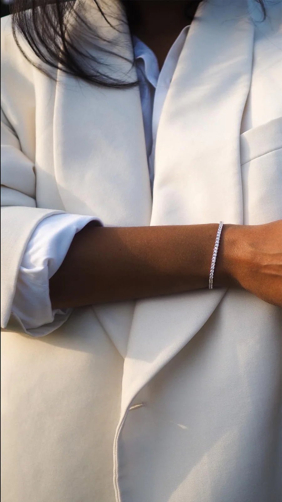 Bracciale tennis in argento da 3 mm