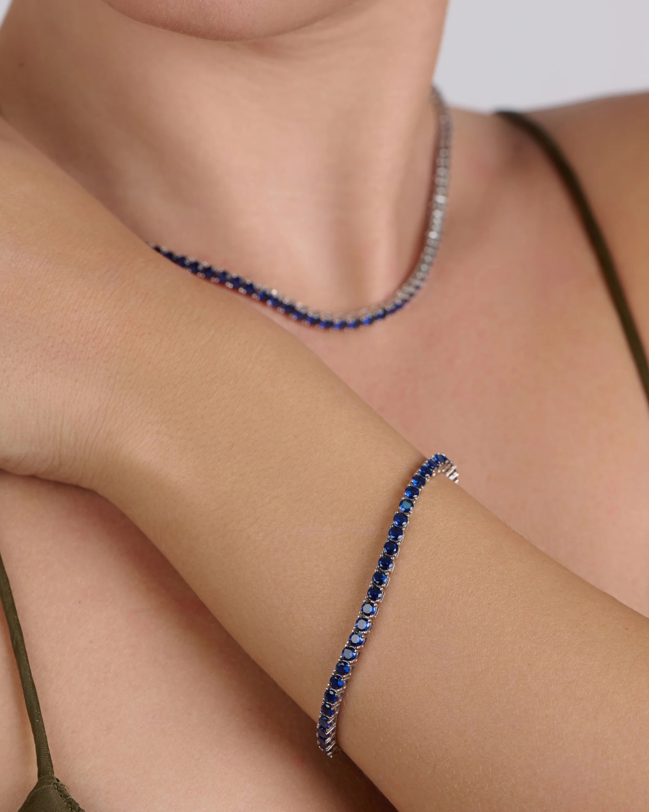 Bracciale Tennis Zaffiri Blu Argento 925 3mm - Eclat Gioielli